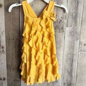 Gymboree Sunny Yellow Ruffle Dress size 2T with matching bottoms/diaper cover